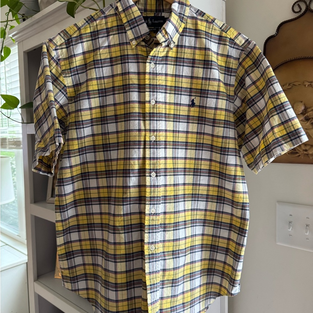 Ralph Lauren Yellow Plaid Men's Shirt